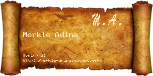 Merkle Adina névjegykártya